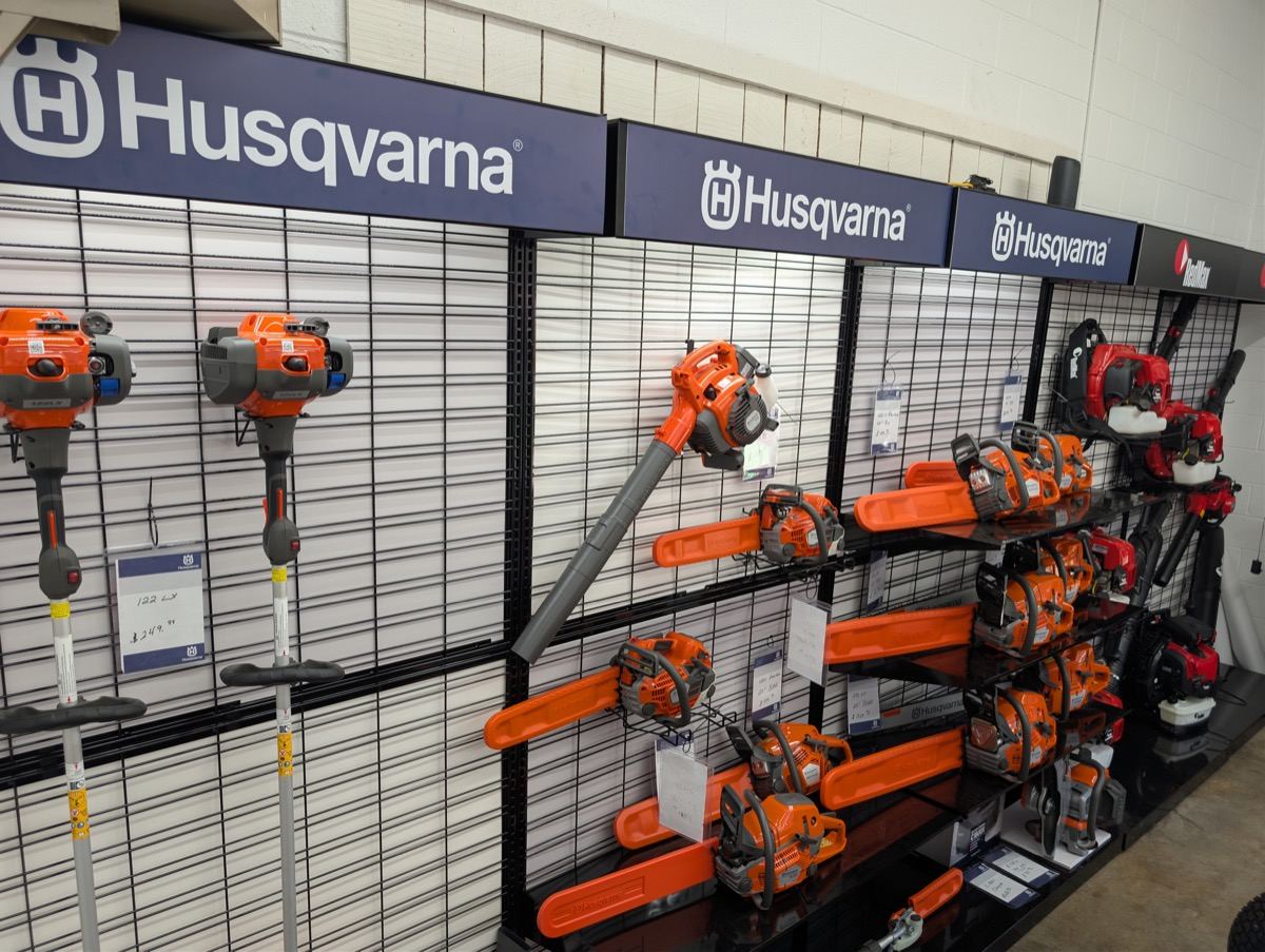 Husqvarna equipment wall