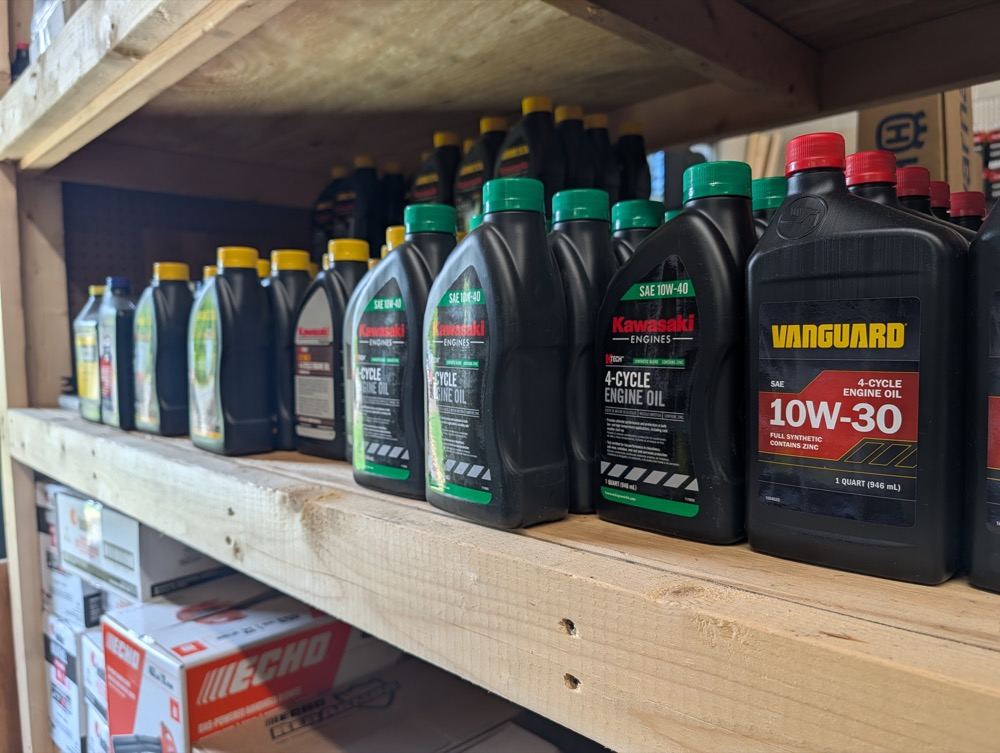 Engine oil and fluids in stock